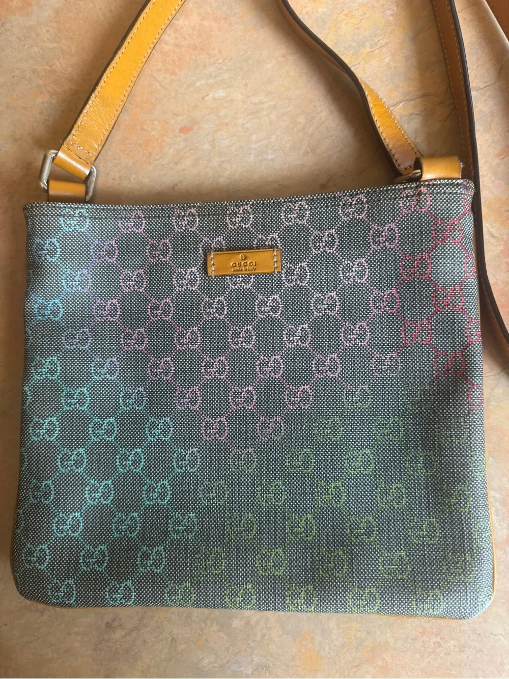 Gucci Multicolor Supreme Crossbody Bag with COA